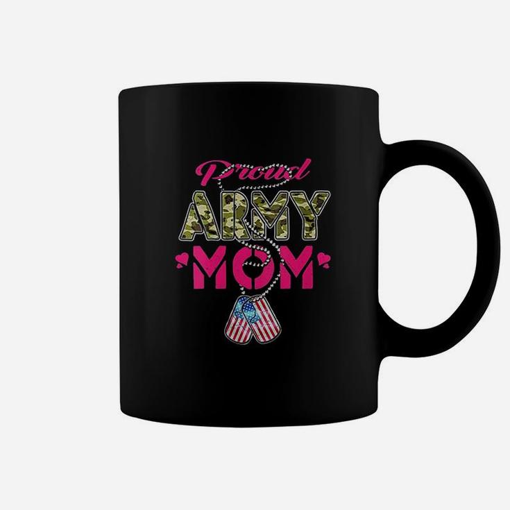 Proud Army Mom Camo Us Flag Veteran Pride Mothers Gift Coffee Mug