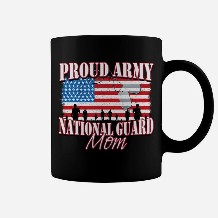 Proud Army National Guard Mom Dog Tag Flag Mothers Day Coffee Mug