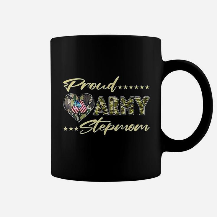 Proud Army Stepmom Us Flag Dog Coffee Mug