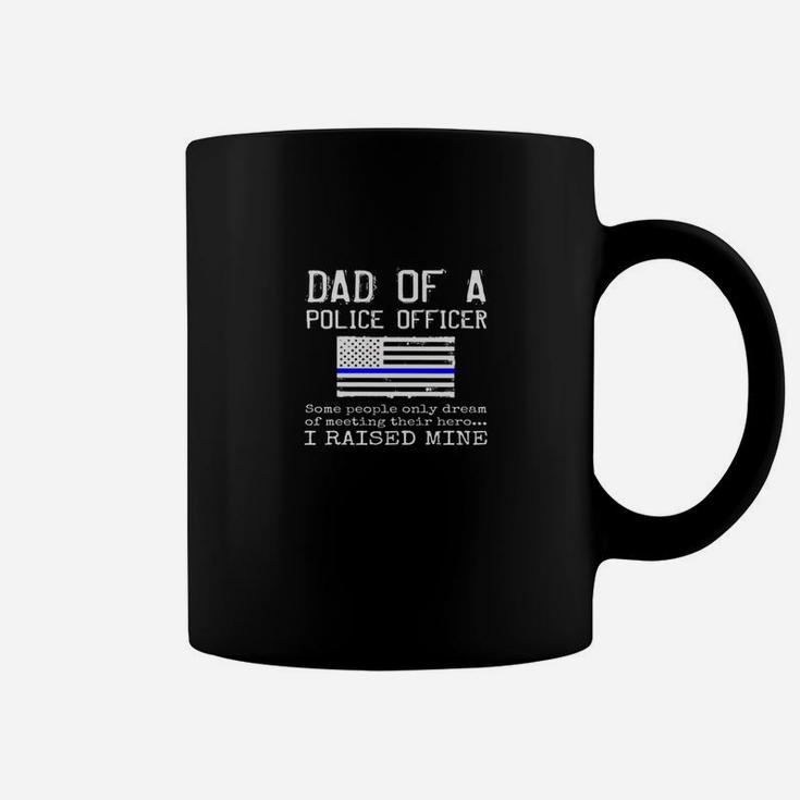 Proud Dad Of A Police Officer Father Gift Shirt Us Flag Coffee Mug