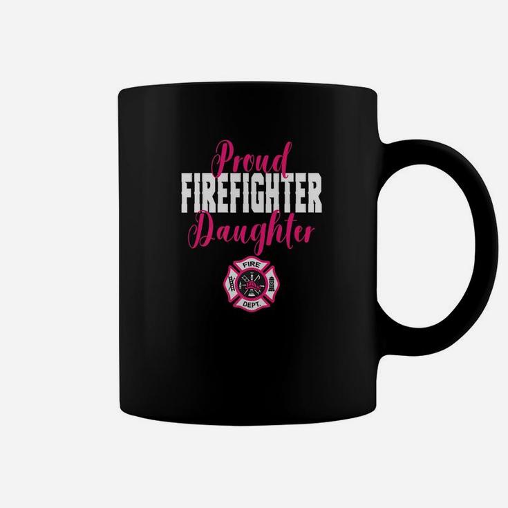 Proud Firefighter Daughter For Support Of Dad Mom Coffee Mug