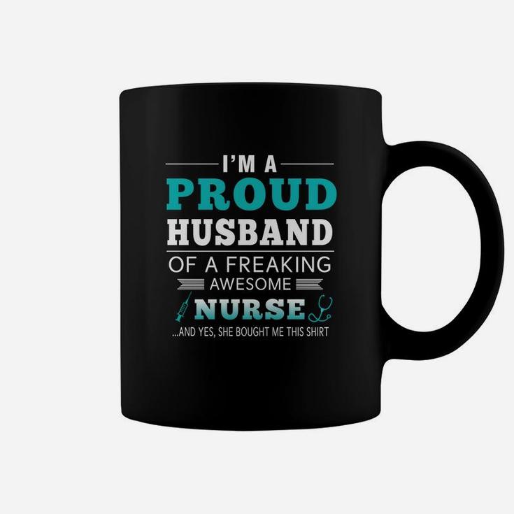 Proud Husband Gift From Nurse Wife For Husband Coffee Mug