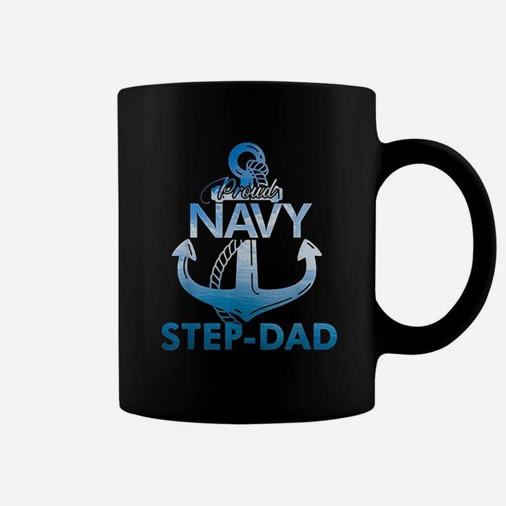 Proud Navy Step-dad Gift Lover Veterans Day Coffee Mug