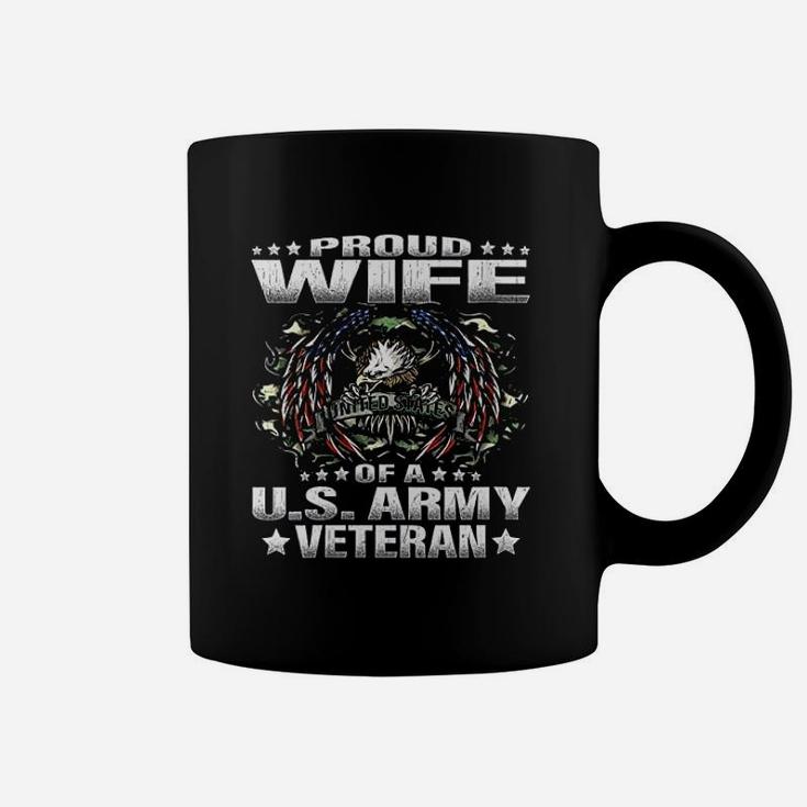 Proud Wife Of A Us Army Veteran Coffee Mug