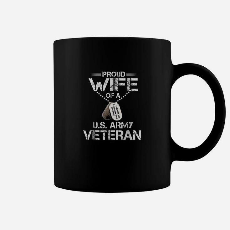 Proud Wife Of A Us Army Veteran Coffee Mug