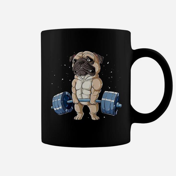 Pug Weightlifting Funny Coffee Mug