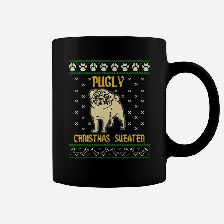 Pugly Sweater Funny Christmas For Pug Dog Lovers Coffee Mug
