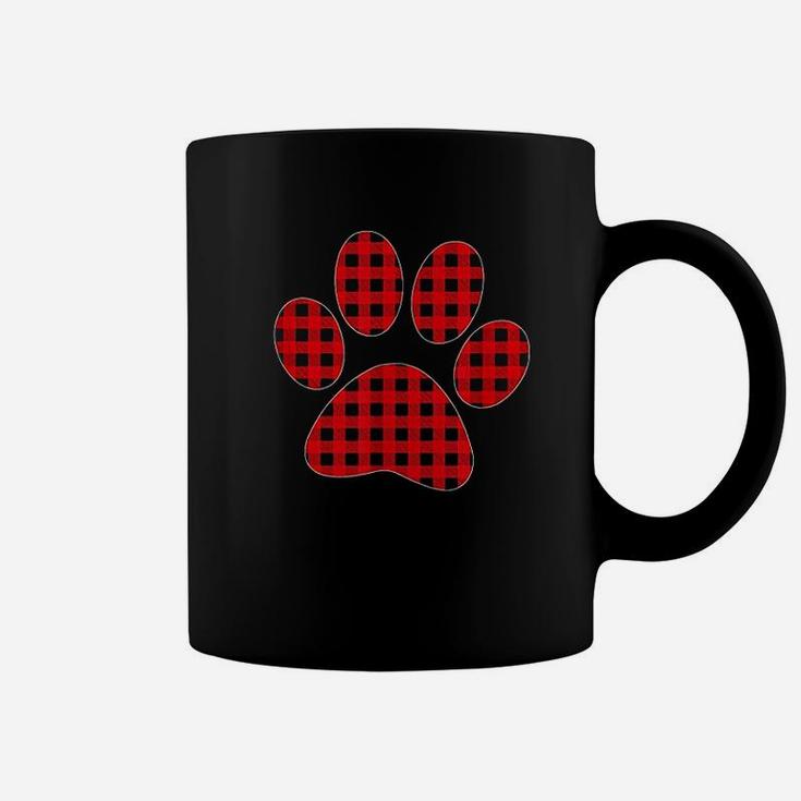 Puppy Dog Red Plaids Coffee Mug