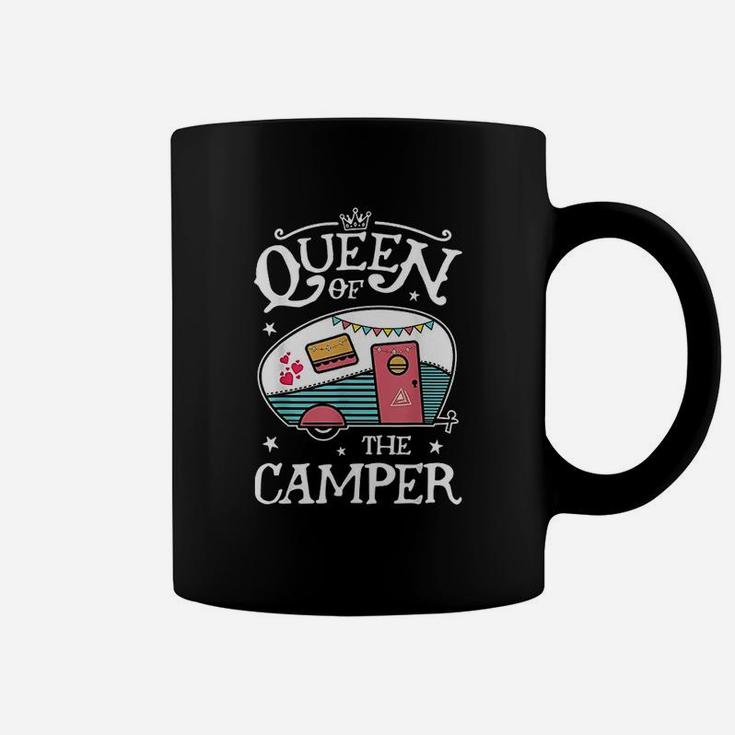 Queen Of The Camper Outdoor Camping Camper Girls Coffee Mug