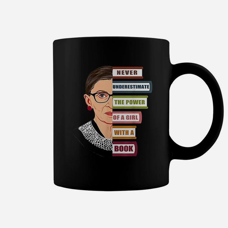Rbg Quote With Book And Women Feminist Ruth Bader Ginsburg Coffee Mug