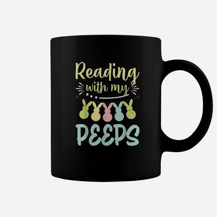 Reading With My Peps Fun Book Reading Easter Teacher Day Coffee Mug