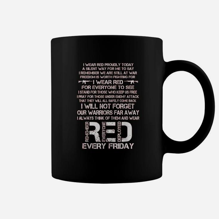 Red Friday Remember The Deployed Military Troops Poem Coffee Mug