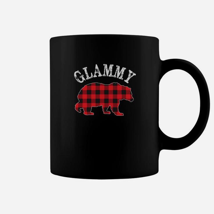 Red Plaid Glammy Bear Buffalo Matching Family Pajama Coffee Mug