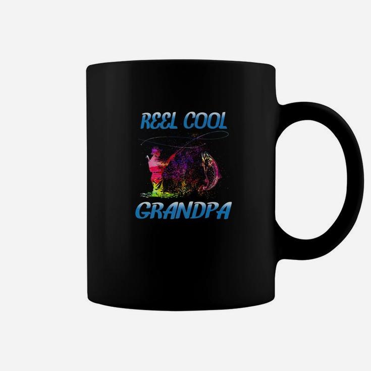 Reel Cool Grandpa Shirt Fathers Day Gifts For Fishing Lover Premium Coffee Mug