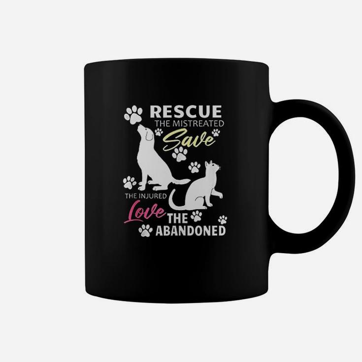 Rescue Dog And Cat Gift Rescue Save Love Dog Adoption Coffee Mug