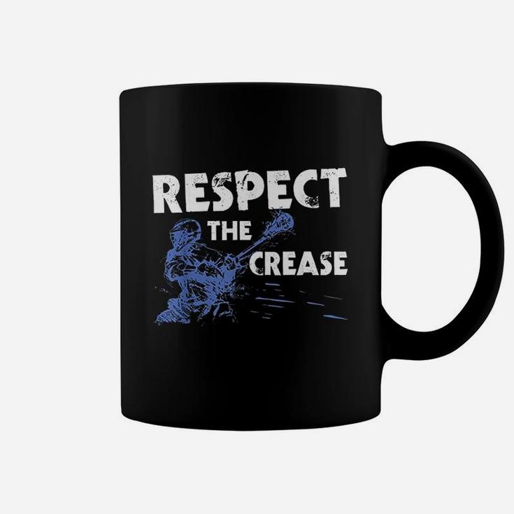 Respect The Crease Lacrosse Lax Goalie Gift Coffee Mug