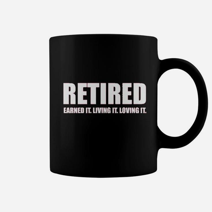 Retired Earned It Living It Loving Cute Game Coffee Mug