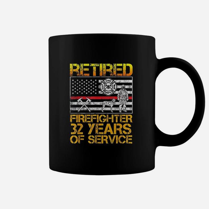 Retired Firefighter Gifts For Men 32 Years Retirement Coffee Mug