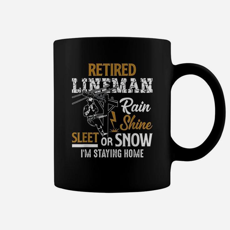 Retired Lineman Man Woman Funny Retirement Gift Coffee Mug