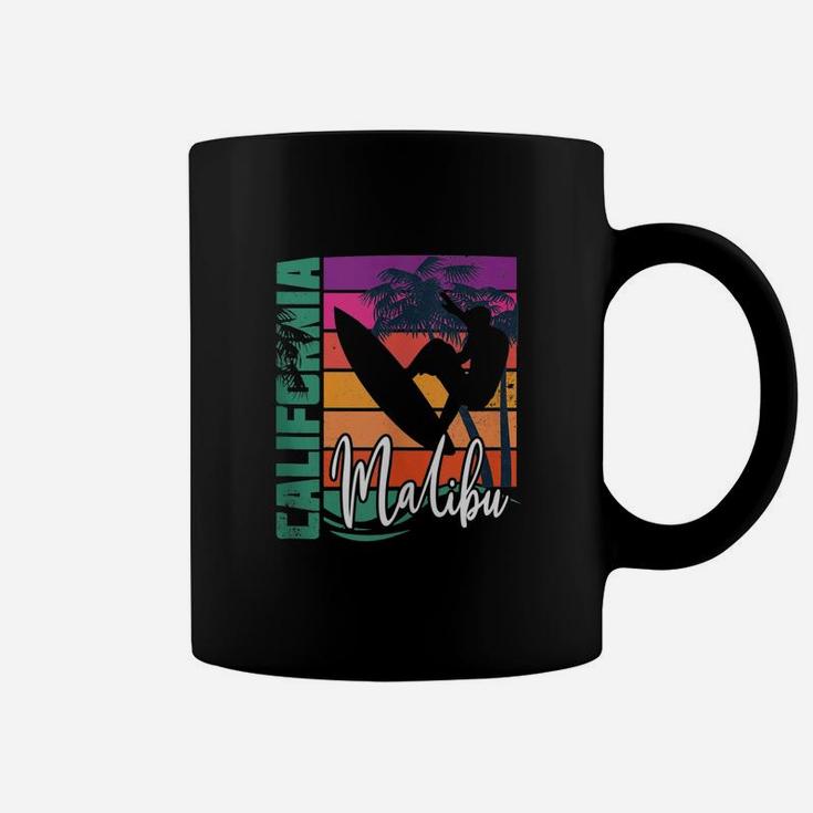 Retro Malibu California Beach Sun Surfing Souvenir Coffee Mug