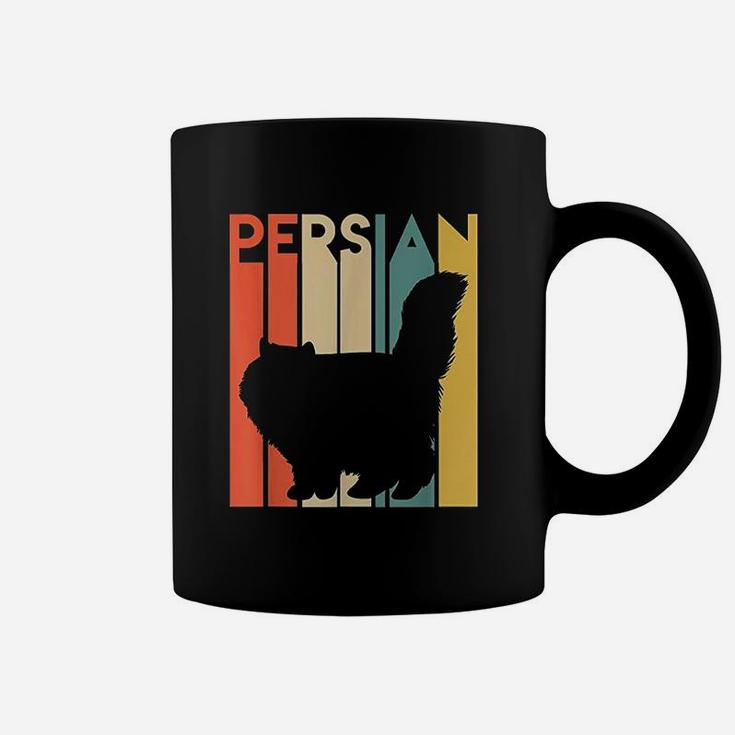 Retro Persian Cat Silhouette Coffee Mug
