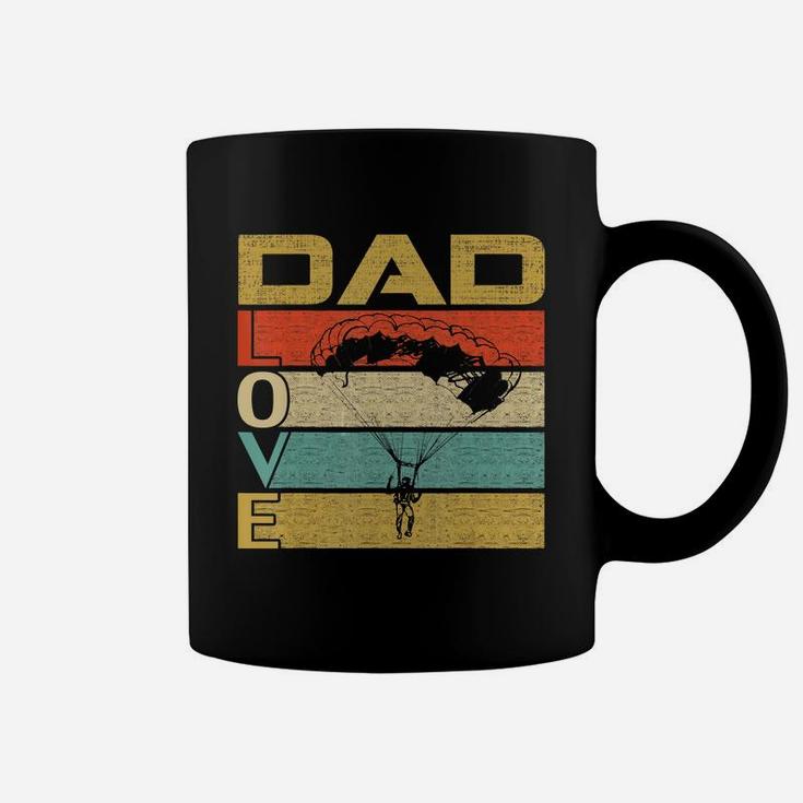 Retro Vintage Dad Love Skydive Funny Father's Day Gift T-shirt Coffee Mug