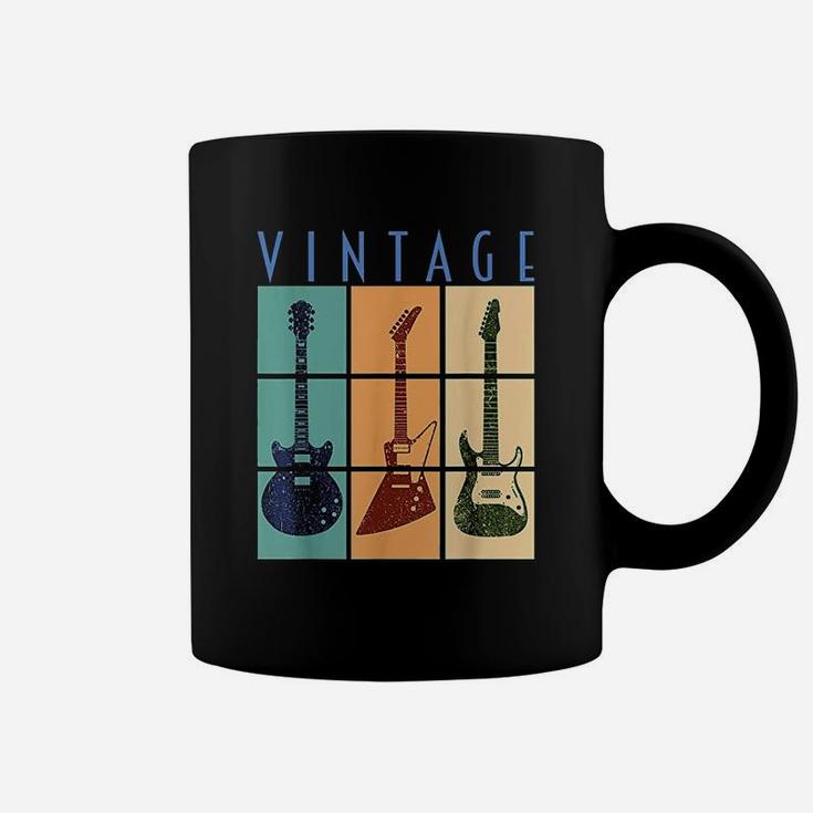 Retro Vintage Guitar Gift Cool Classic Guitars Coffee Mug