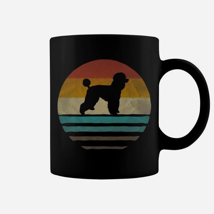 Retro Vintage Sunset Poodle Dog Breed Lover Silhouette Gift Coffee Mug