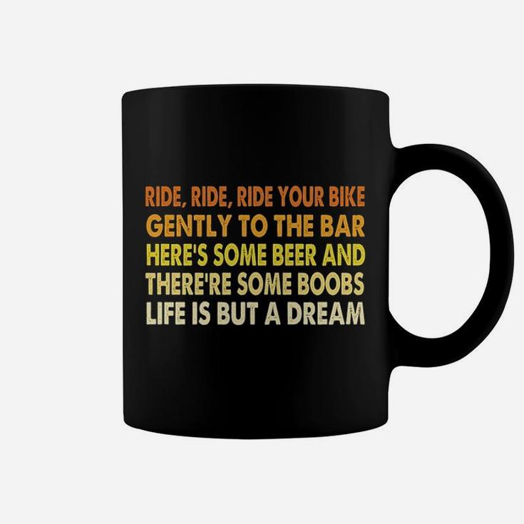 Ride Ride Ride Your Bike Vintage Coffee Mug