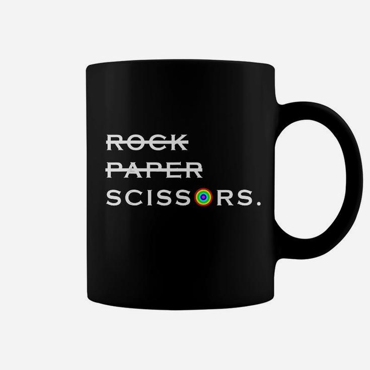 Rock Paper Scissors Lesbian Lgbt International Lesbian Day Coffee Mug