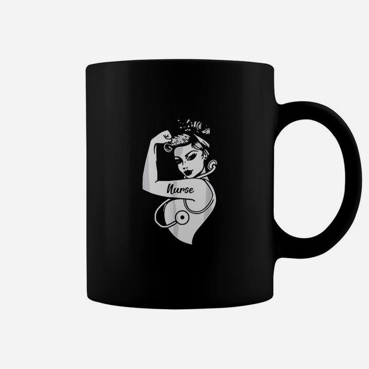 Rosie The Riveter Woman Nurse Coffee Mug