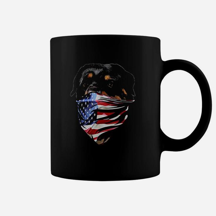 Rottweiler Dog W Patriotic America Coffee Mug