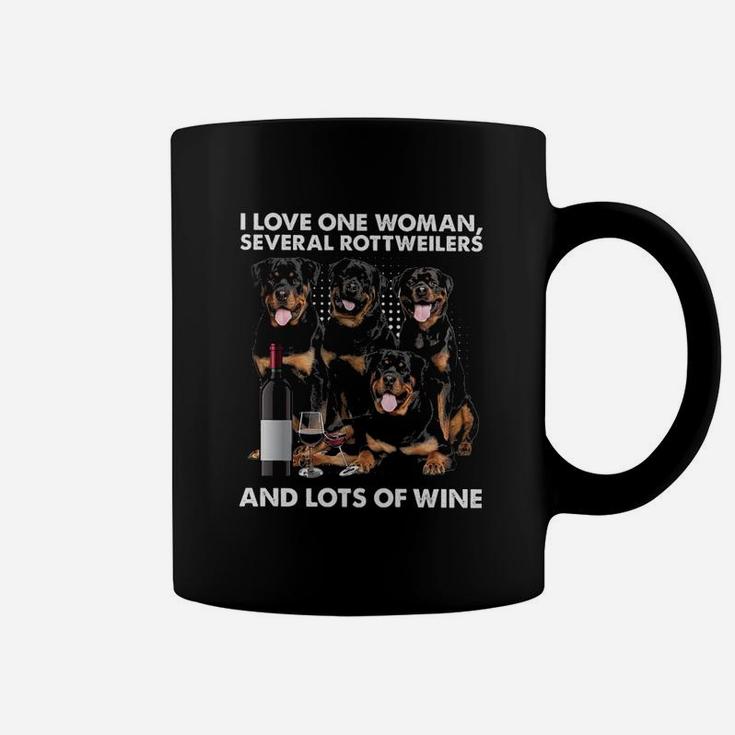 Rottweiler I Love One Woman Several Dogs Coffee Mug