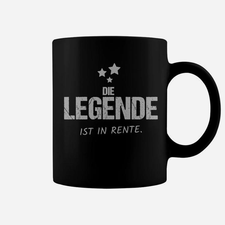 Ruhestand Tassen Die Legende ist in Rente - Schwarzes Abschiedsgeschenk