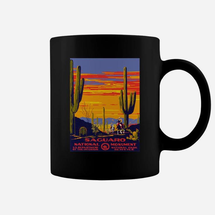 Saguaro National Park Vintage Travel Poster Womens Relaxed Fit Tshirt Christmas Ugly Sweater Coffee Mug