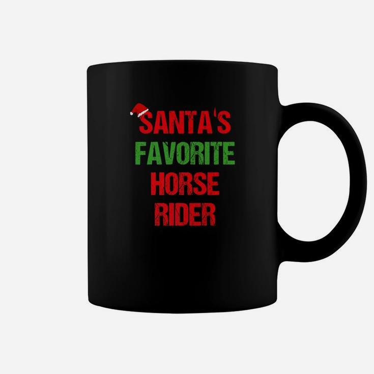 Santas Favorite Horse Rider Funny Ugly Christmas Coffee Mug