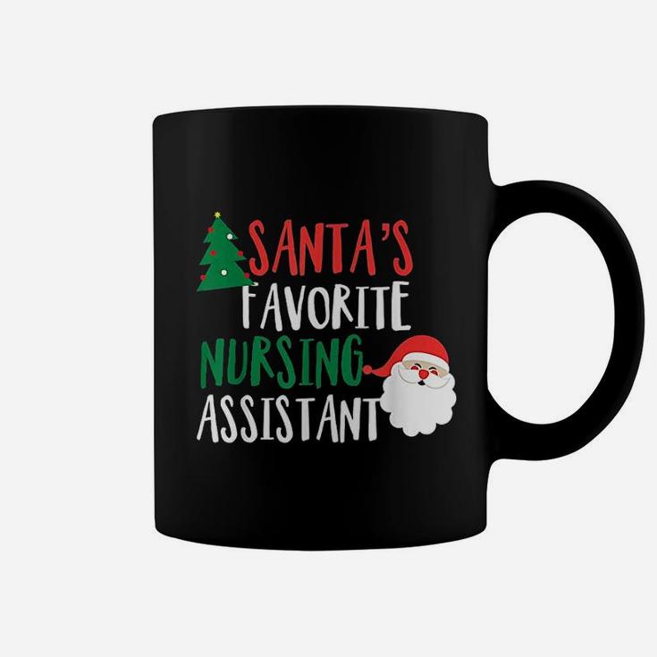 Santas Favorite Nursing Assistant Funny Christmas Coffee Mug