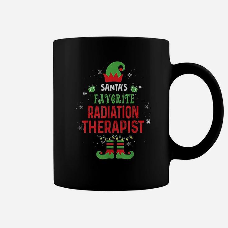 Santas Favorite Radiation Therapist Funny Christmas Gifts Coffee Mug