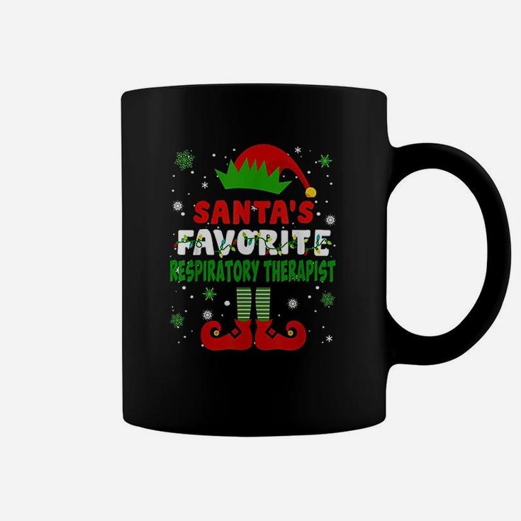 Santas Favorite Respiratory Therapist Funny Christmas Gifts Coffee Mug