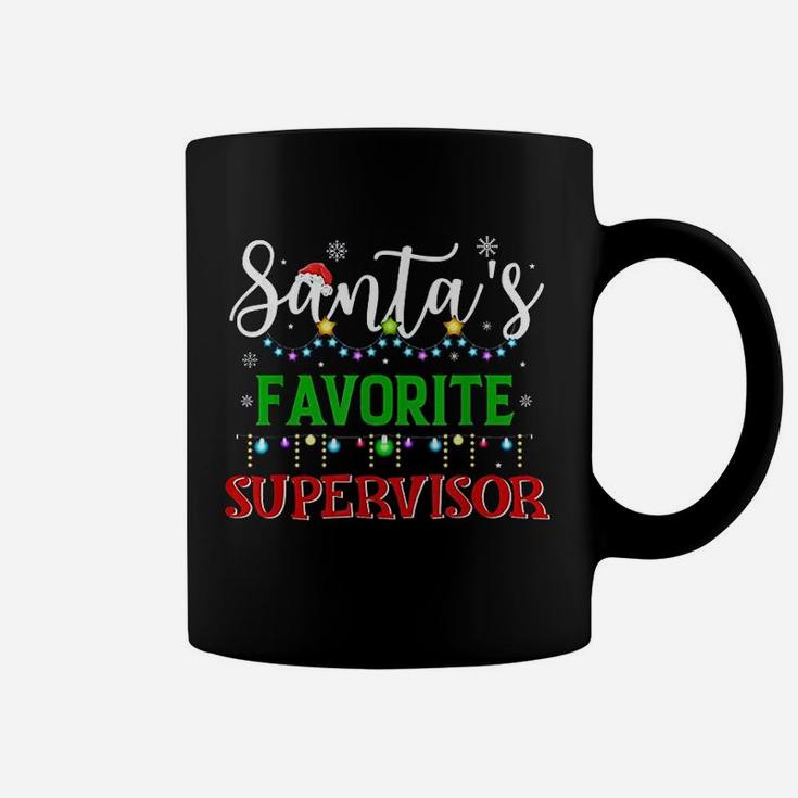 Santas Favorite Supervisor Matching Family Xmas Coffee Mug