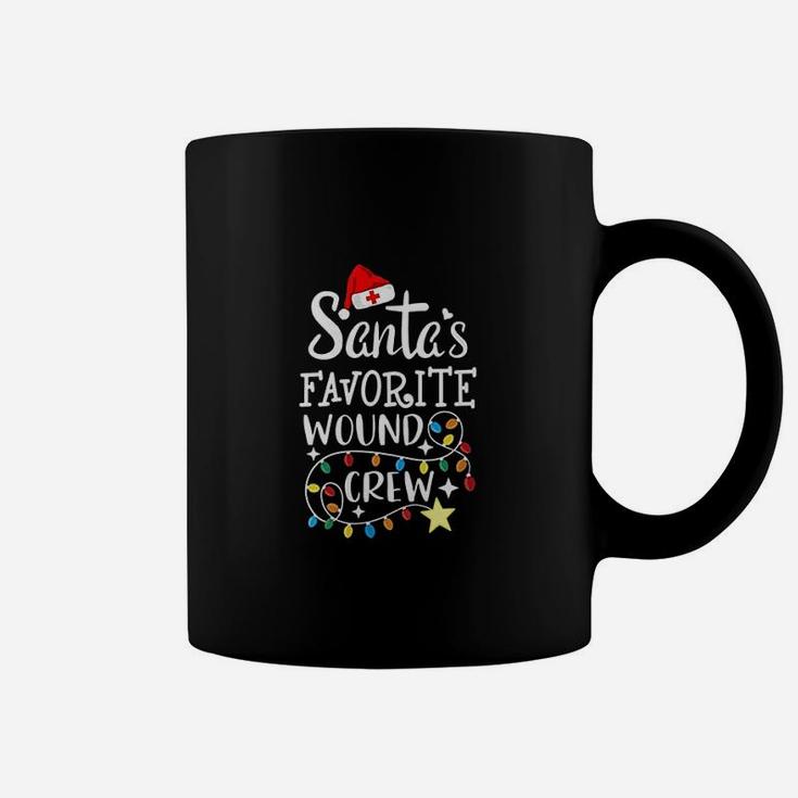 Santa's Favorite Wound Crew Christmas Wound Care Nurse Crew Coffee Mug