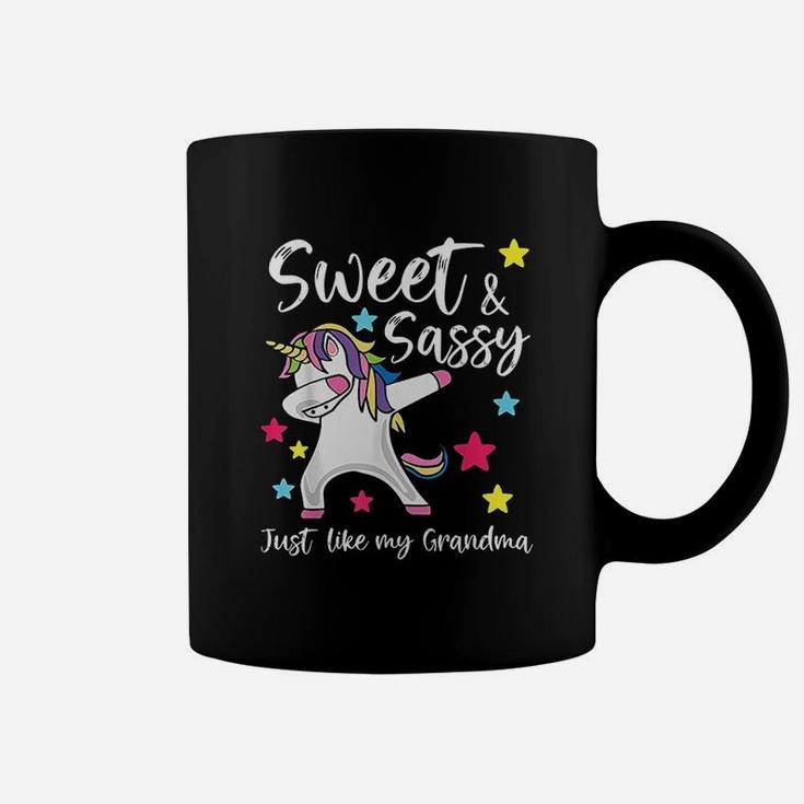 Sassy Like My Grandma Unicorn Matching Nana And Granddaughter Coffee Mug