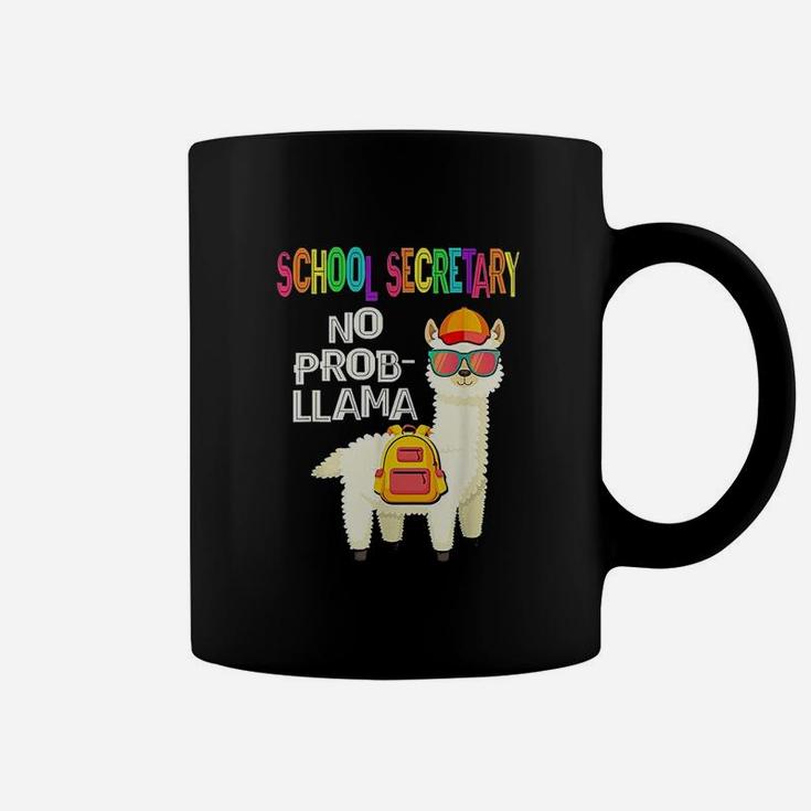 School Secretary No Prob Llama First Day Of School Coffee Mug