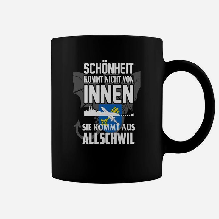 Schwarzes Tassen Spruch Allschwil, Schönheits-Humor Tee