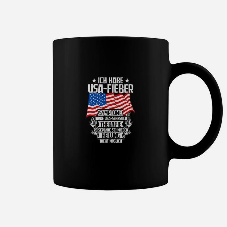 Schwarzes Tassen USA-Fieber Motiv, Deutschsprachig Lustiges Tee