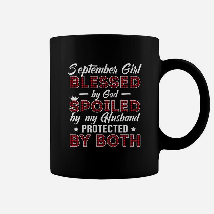 September Girl Blessed By God Spoiled By My Husband Coffee Mug