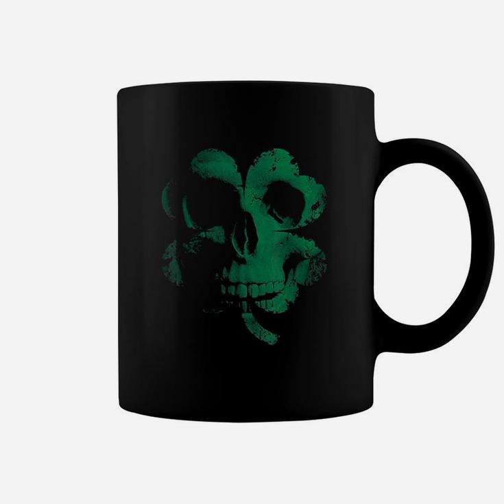 Shamrock Clover Skull Irish St Patrick Day Coffee Mug