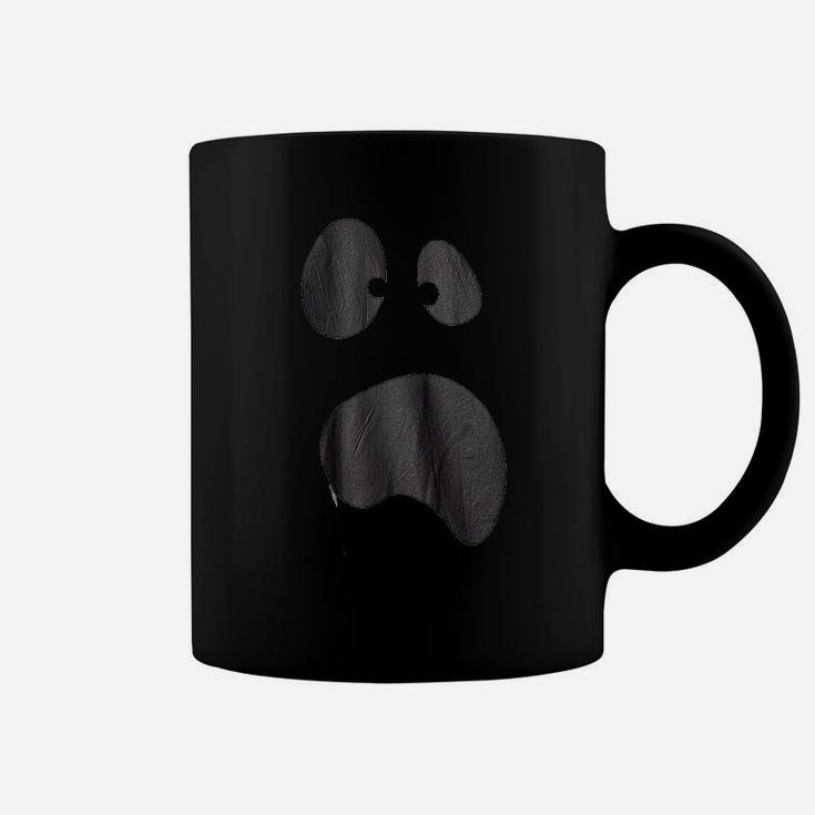 Silly Ghost Face Spooky Halloween Ghoul Face Easy Costume Coffee Mug