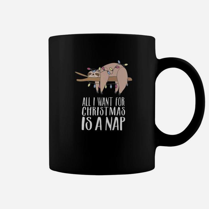 Sloth Christmas All I Want For Christmas Is A Nap Coffee Mug