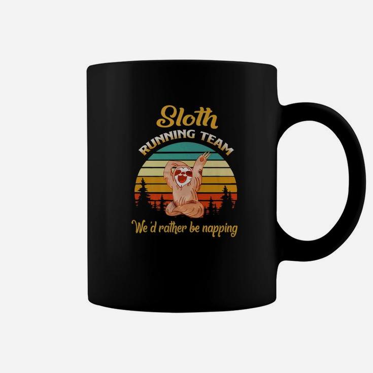 Sloth Running Team Wed Rather Be Napping Vintage Coffee Mug